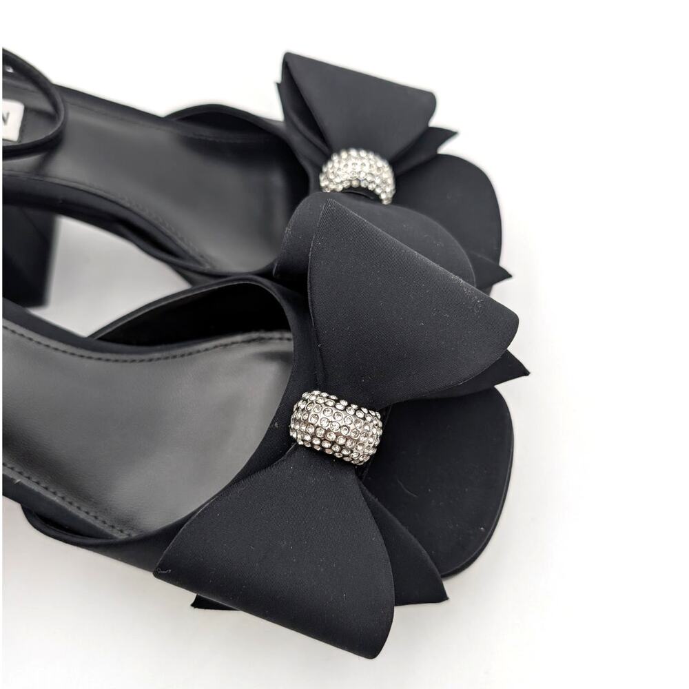 Steve Madden Aerin Bow Platform Sandals Women's Black Size US8M EU38.5 - Picture 8 of 13